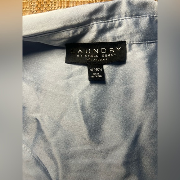 Laundry by Shelli Segal Women's Blue Faux Silk Sleepwear Top,Pajama,Size S,NWT - Picture 9 of 10